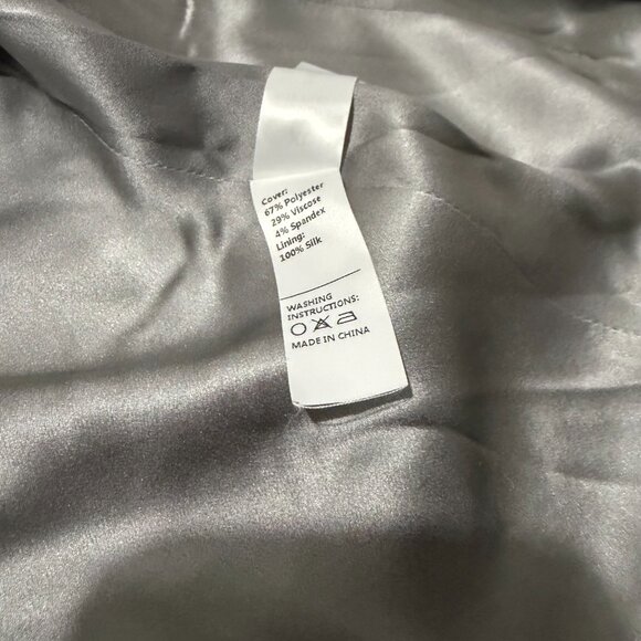 LILYSILK Gray Double Breasted Blazer Gold Buttons Women’s XL Silk Lined - Picture 5 of 9